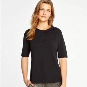 NWOT Ann Taylor bow neck shell short sleeve
